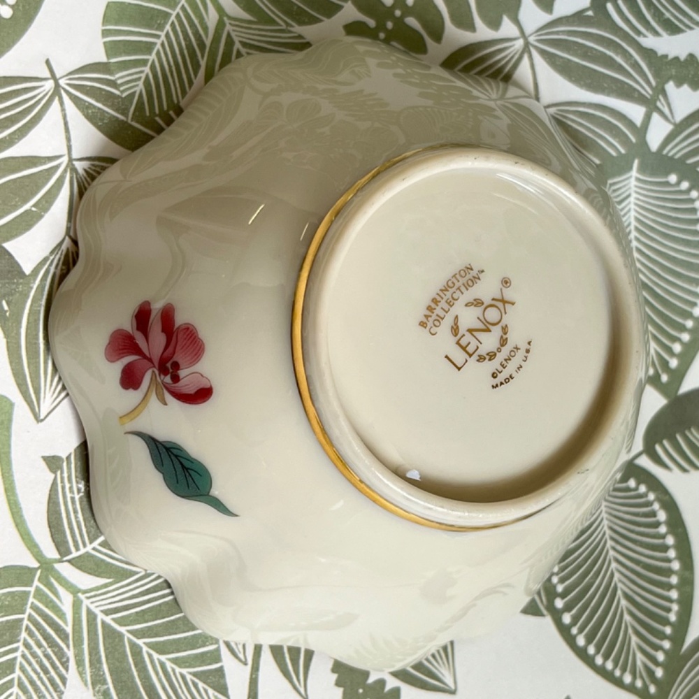 VINTAGE LENOX Barrington Collection Floral Jewelry Dish - Picture 5 of 8